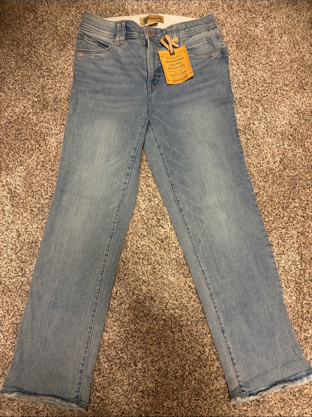Democracy Faded Light Blue Straight-Leg Jeans